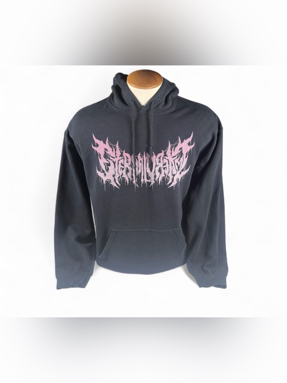 Eternal Dreamz Black & Pink Anime Ahegao Hoodie Men’s Large Lowkey Streetwear